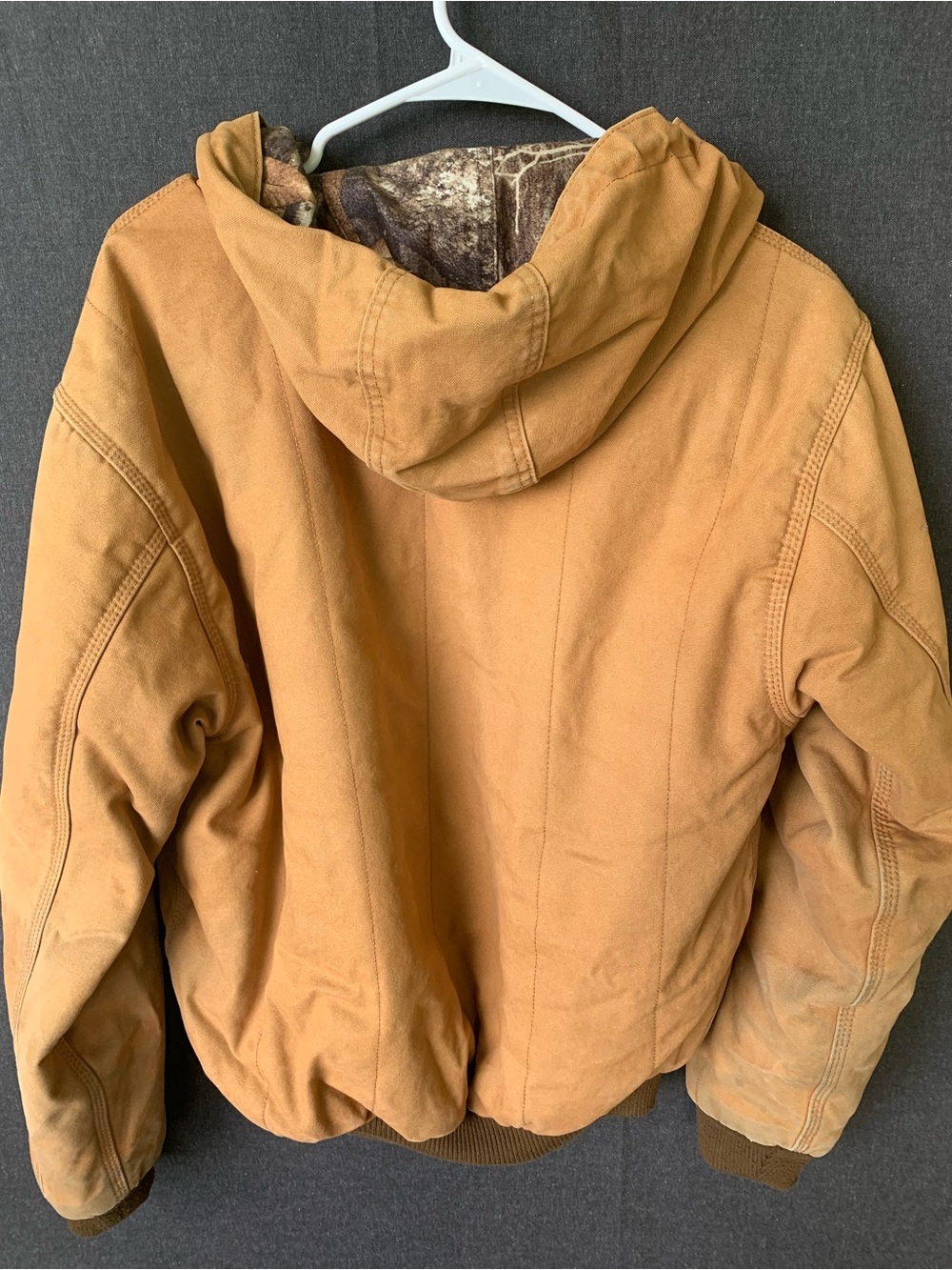 Realtree Men's Reversible Camo Hunting Bomber Jacket Hooded Full Zip Size Small - Picture 6 of 15